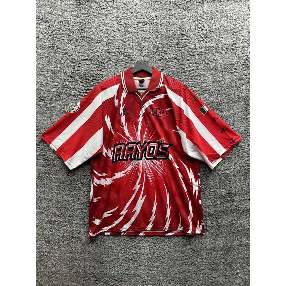 Vintage 90's Early 00's Fuerza Necaxa Home Soccer Jersey Size 42